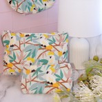 Cosmetic Bag | White Cockatoos | Cotton | Large